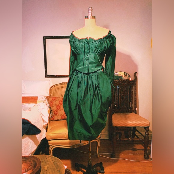 Vivienne Westwood Dresses & Skirts - Vivienne Westwood Red Label 2-Piece Corset + Full Skirt Green IT 40 Italy US4/6